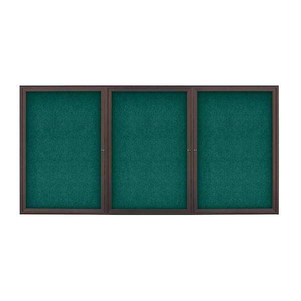 Sliding Door Indoor Enclosed Corkboard, 9